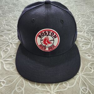New Era Boston Red Sox Cooperstown Classics Snapback Hat Round Logo Patch